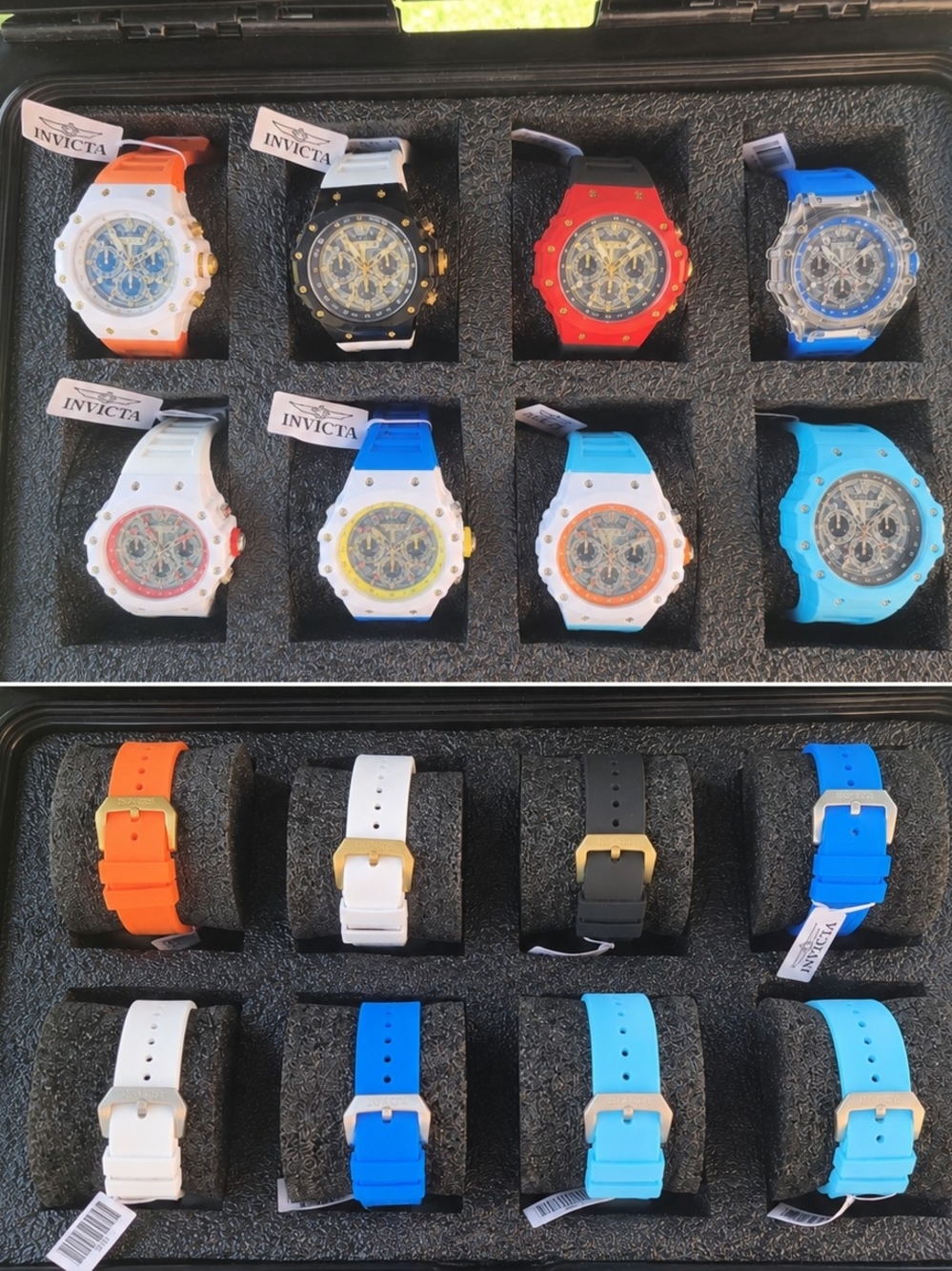 Invicta Racing Silicone Band Watches – New with Tags- Unisex 8 Watches